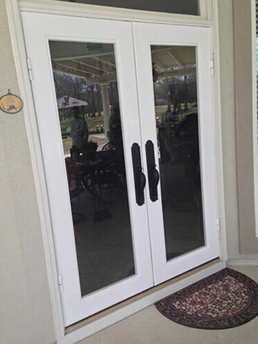 double doors to patio