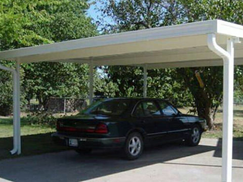 White Double Carport Cover By Maclin Security Doors
