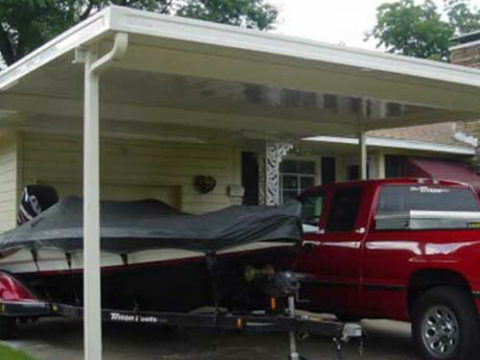 White Outdoor Carport Cover By Maclin Security Doors