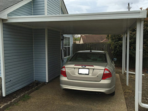 Gray Single Carport Cover in Memphis, TN