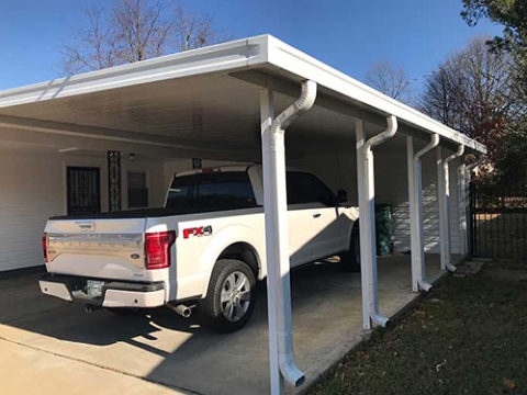 Truck With White Single Carport Cover in Memphis, TN
