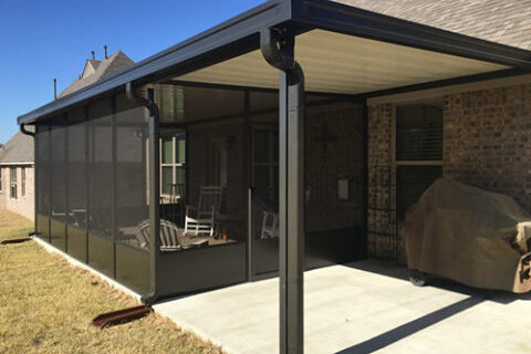 Screen Room With Extended Patio Cover