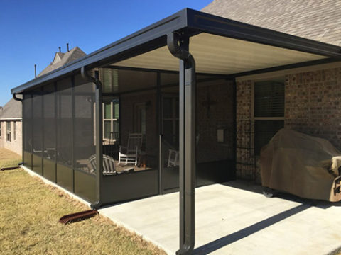 Screen Room With Extended Patio Cover